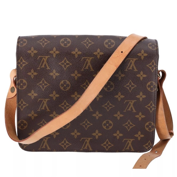 Louis Vuitton Cartouchiere GM Brown Monogram Leather Shoulder Bag M51252 - Picture 6 of 15